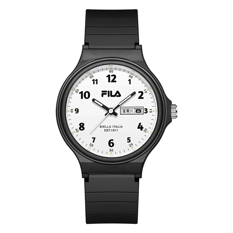FILA Student Watch for Middle And High School Boys And Girls, Children's Exam Watch with Dual Calendar, Sports Quartz Watch 6760-004