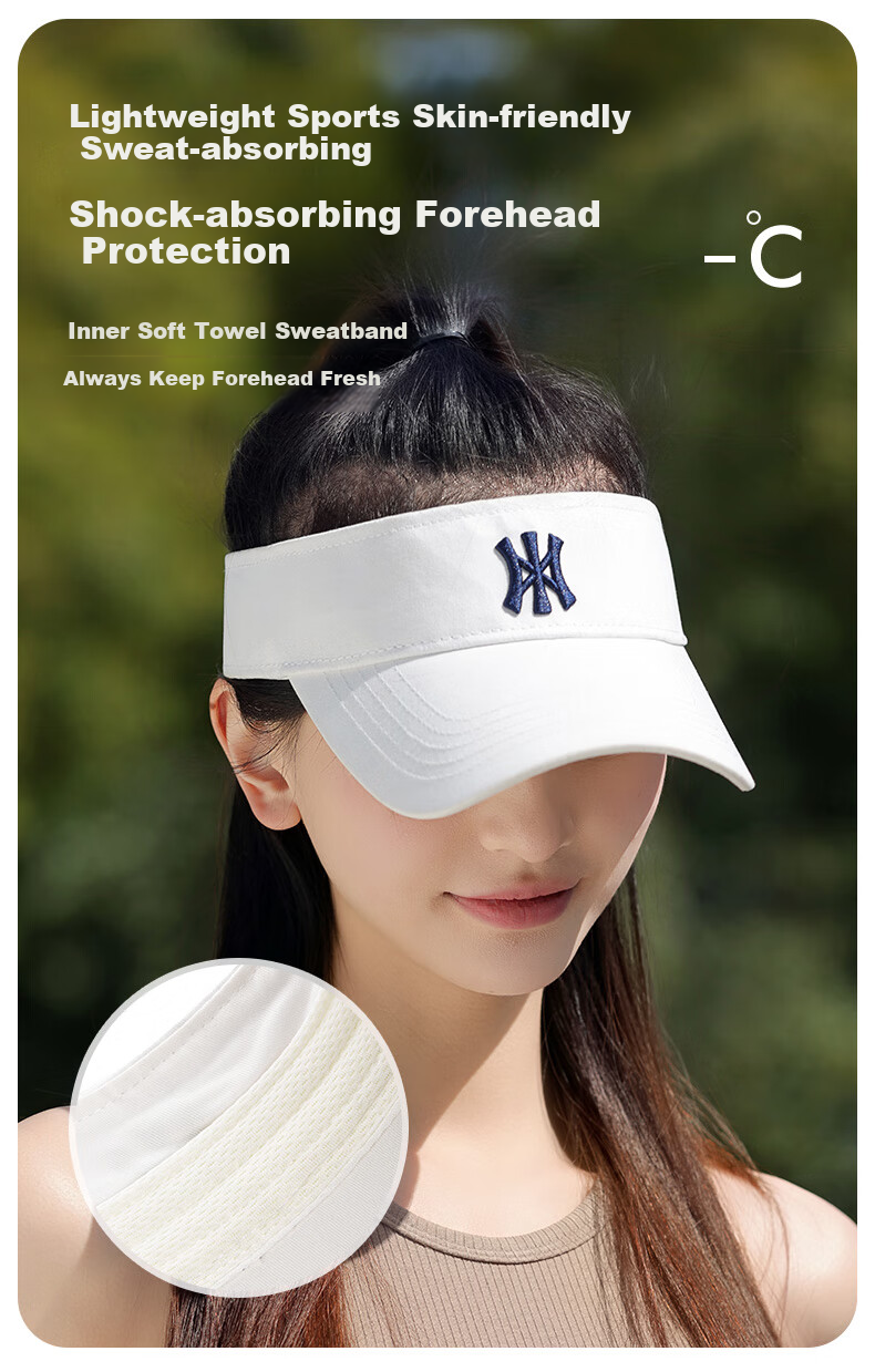 MOERCIAN Sun Visor Baseball Cap for Women, UV Protection Hat, Outdoor Sports Running Breathable Sweat-Absorbing Sunshade Cap 7