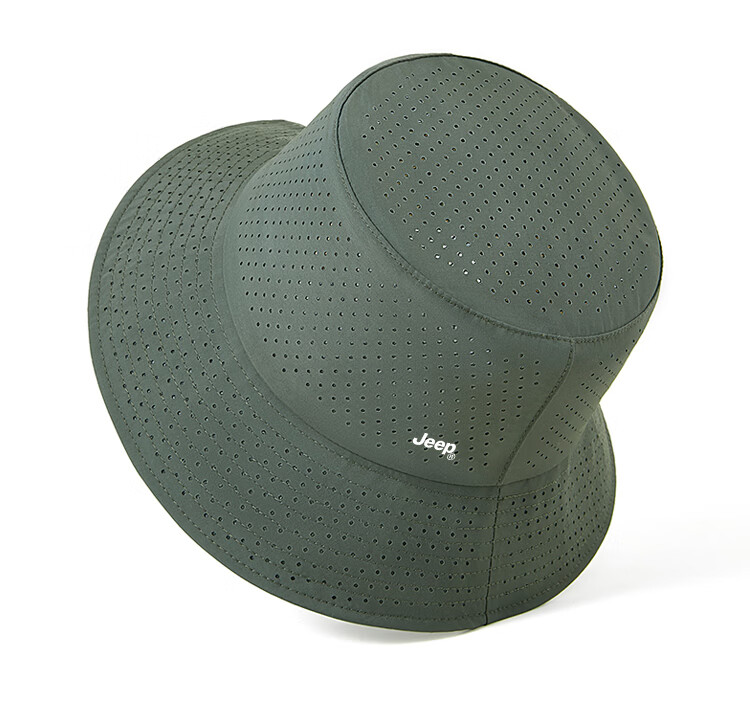 JEEP Men's Summer Fisherman Hat, Outdoor Mesh Breathable Bucket Hat, Sun Protection Hiking Cap for Women, Rock Gray 14