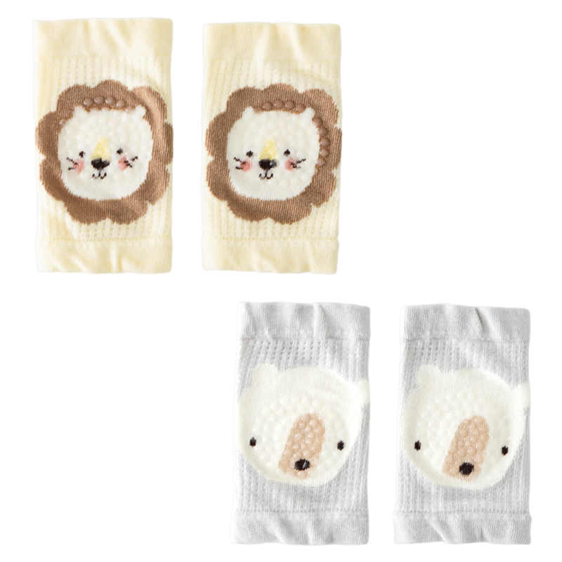 9I9 Baby Knee Pads, Crawling Anti-Fall Elbow Pads, 2 Pairs, Infant Walking Knee Protectors, Breathable Mesh A70