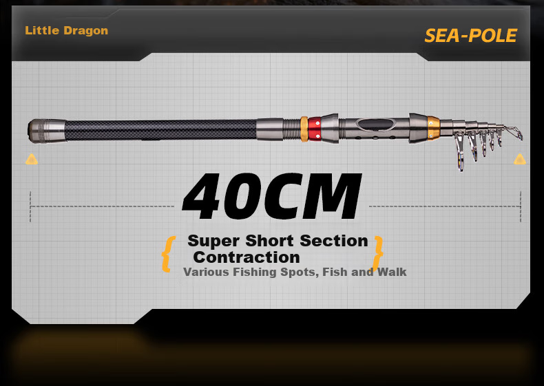 Wei Lianmeng 1.8m Xiaolonger Sea Fishing Rod Ultra Short Section Sea Rod Super Hard Long Casting Spinning Rod Sea Fishing Rod 3