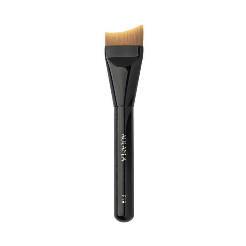 AOLANLA Fish Tail Foundation Brush Ultra-Thin Flat Head Liquid Foundation Brush Seamless Makeup Brush Handheld Makeup Brush