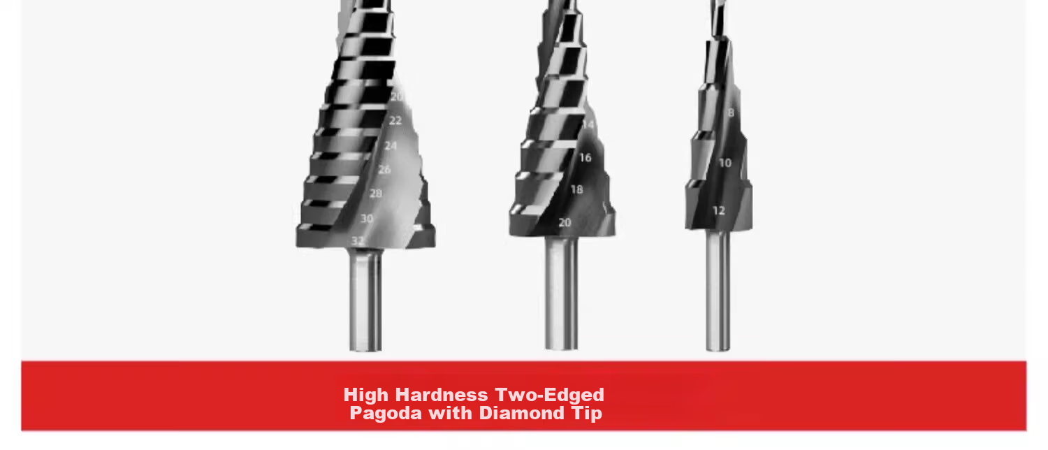 LiDiao Pagoda Drill Bit Step Drill High Hardness Metal Stainless Steel Hole Opener Special Drill Iron Opening Hole Enlarging Hole 4-32mm 11