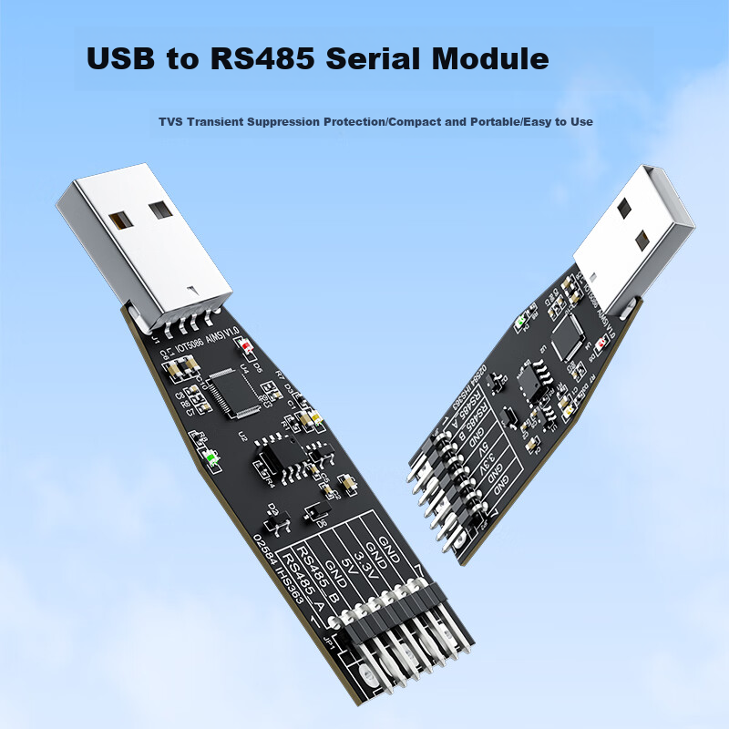 DTECH , DTECH USB to RS485 Serial Port Converter with Indicator Light, USB to Serial RS485 Module Communication Converter MS3020 Chip IOT5086A(MS)