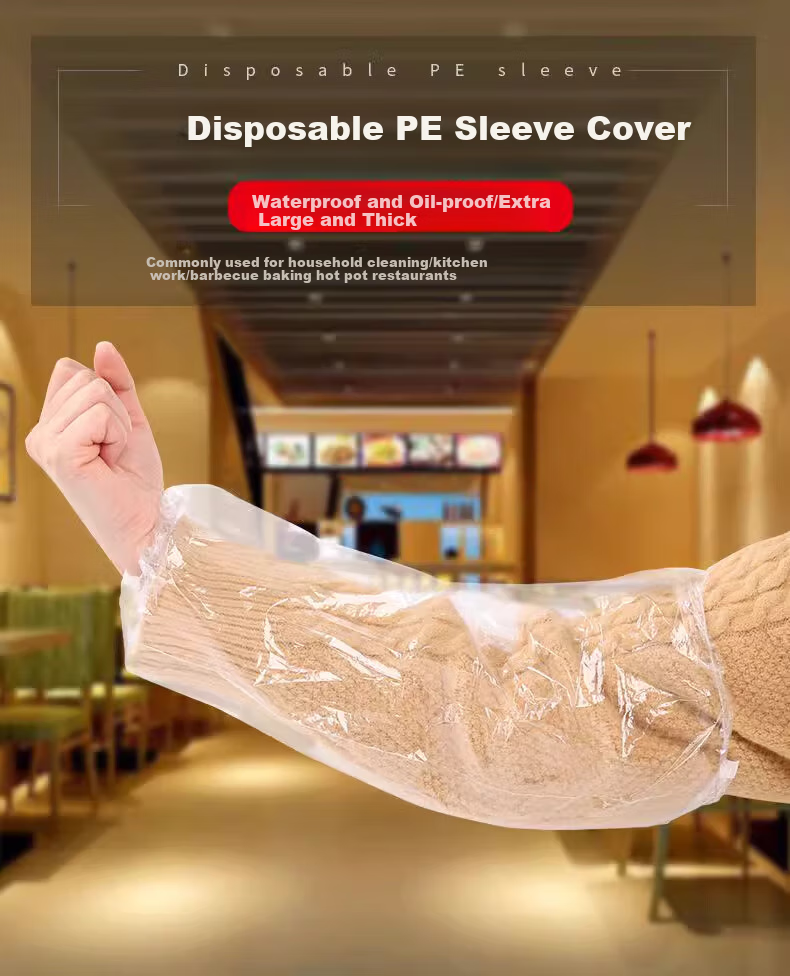 Mici Disposable Arm Sleeves, Long 40cm Wide 22cm, 100 Pieces/pack, MC0-E05 Transparent, One Size Fits All 1