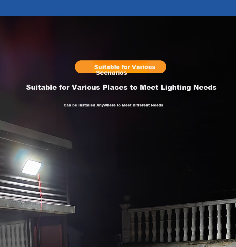 Shufujia Solar Outdoor Lighting, Garden Light, New Rural High-Power Ultra-Bright LED Floodlight, Waterproof Street Lamp for Home Use 1