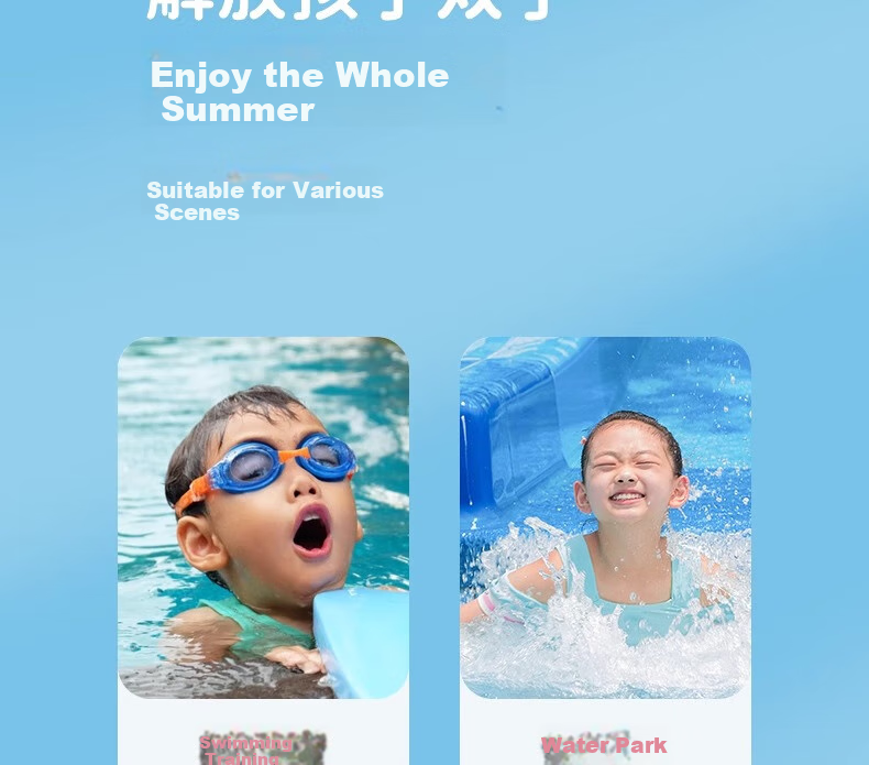 Li-Ning Swimming Ring, Thickened Anti-Rollover Design for Children Over 3 Years Old, Life-Saving Ring, Kids' Water Equipment, Floating Aid 23