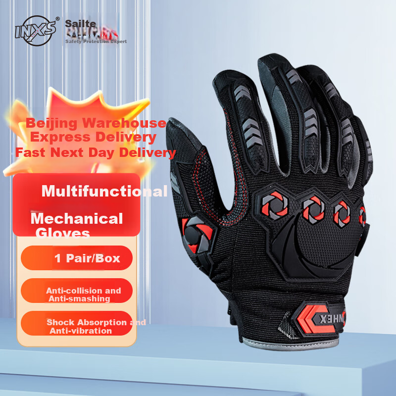 Saiteli Multi-Functional Mechanical Gloves, 1 Pair, MAC465B, Impact-Resistant And Shock-Absorbing, Emergency Rescue, M Size, Genuine Product