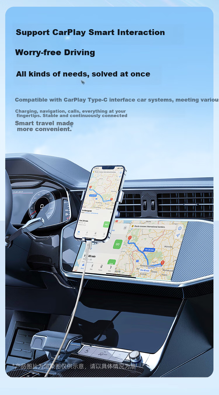 HP USB to Type-C Fast Charging Cable Braided Data Cable CarPlay Adapter for Huawei Honor Xiaomi Android Phones 3A Fast Charging 1 Meter 3