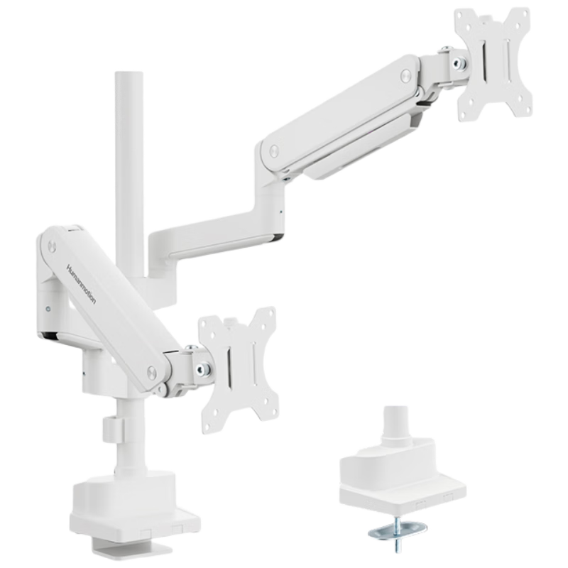 Songneng Dual Monitor Stand Computer Stand Vertical Dual Screen Mechanical Arm Dual Monitor Riser Computer Screen Column Stand T860P-2W