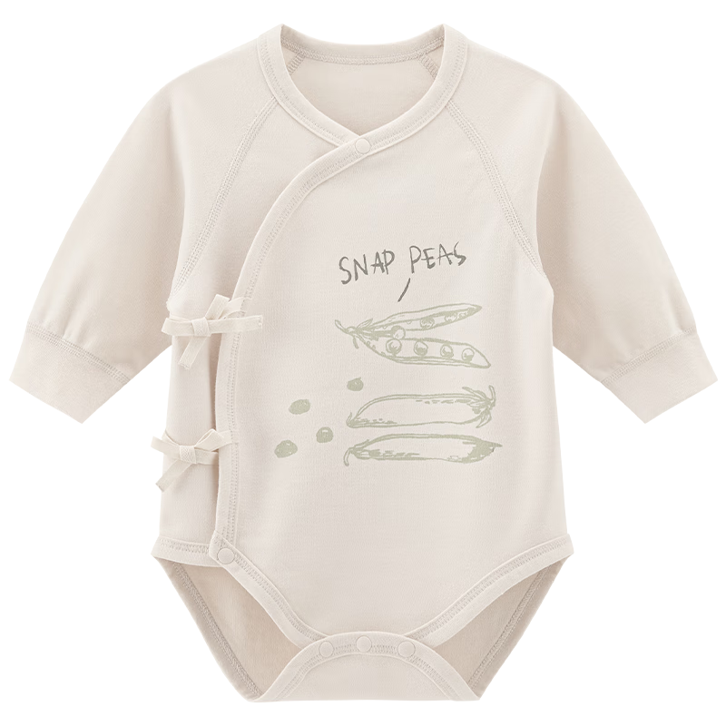 Guaiqi Bear Newborn Long Sleeve One-Piece Romper Spring Autumn Baby Pure Cotton Seamless Sleepwear Pajamas Autumn Clothes