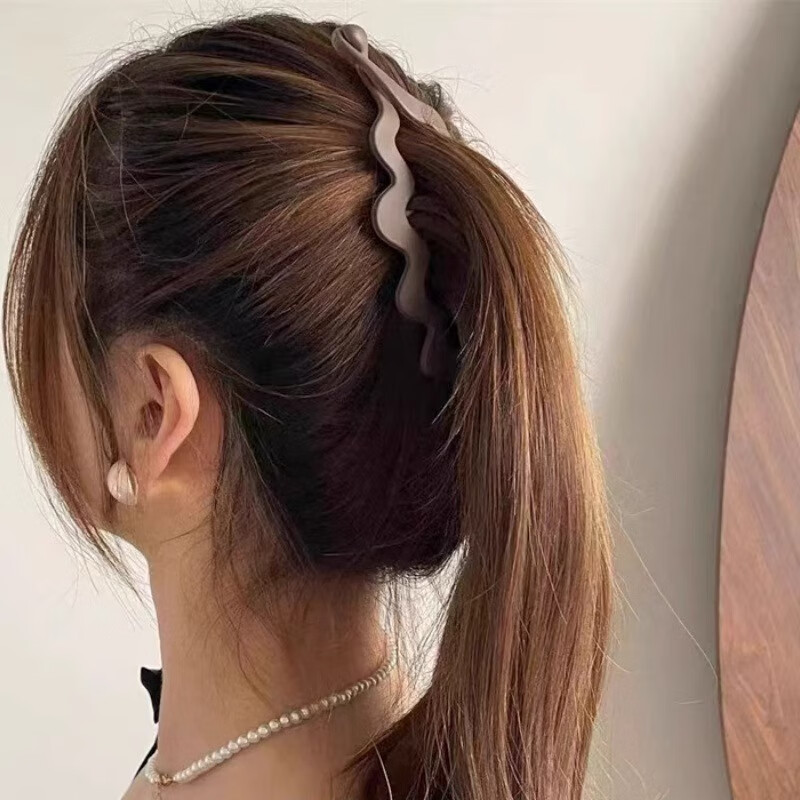 MKING PRETTY Banana Clip Vertical Hair Clip Ponytail Hair Clip for Women, 2025 New High-End Twisted Hair Clip, Large Size, Suitable for Thick Hair, Elegant Hair Accessory 2
