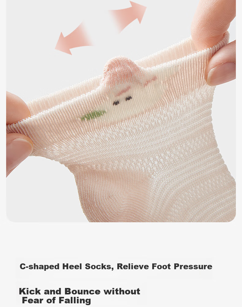Shiyuejiejing Baby Socks Spring And Summer Mesh Breathable Mid-Calf Socks for Boys And Girls 8