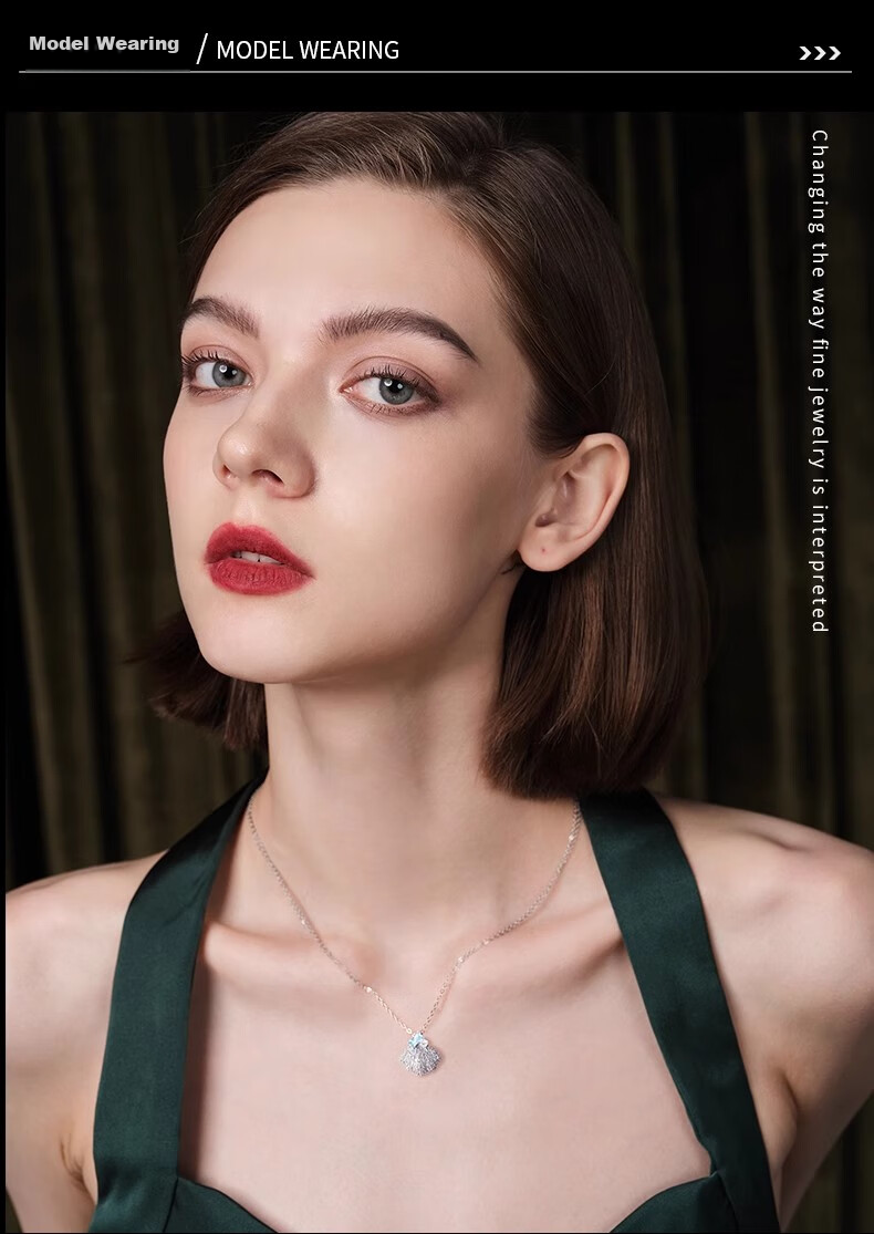 Eternelle French Eternal Original Design Shell Necklace, Luxurious Niche Exquisite Collarbone Chain Birthday Gift, Silver 4