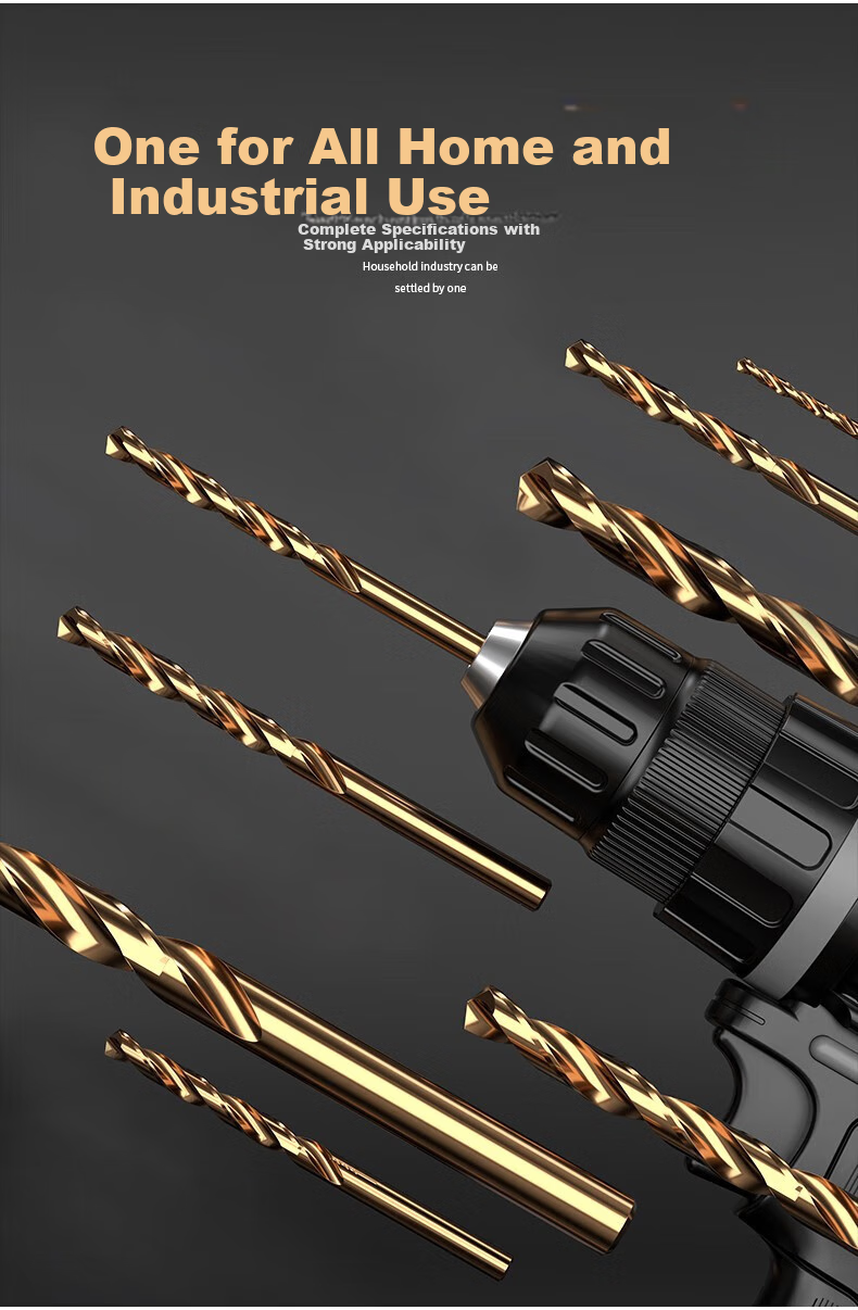 HUHAO M43 Cobalt-Containing Super Hard Twist Drill Bit Set for Drilling Iron, Alloy, And Stainless Steel, Specialized for Electric Hand Drill, 4.5mm 5
