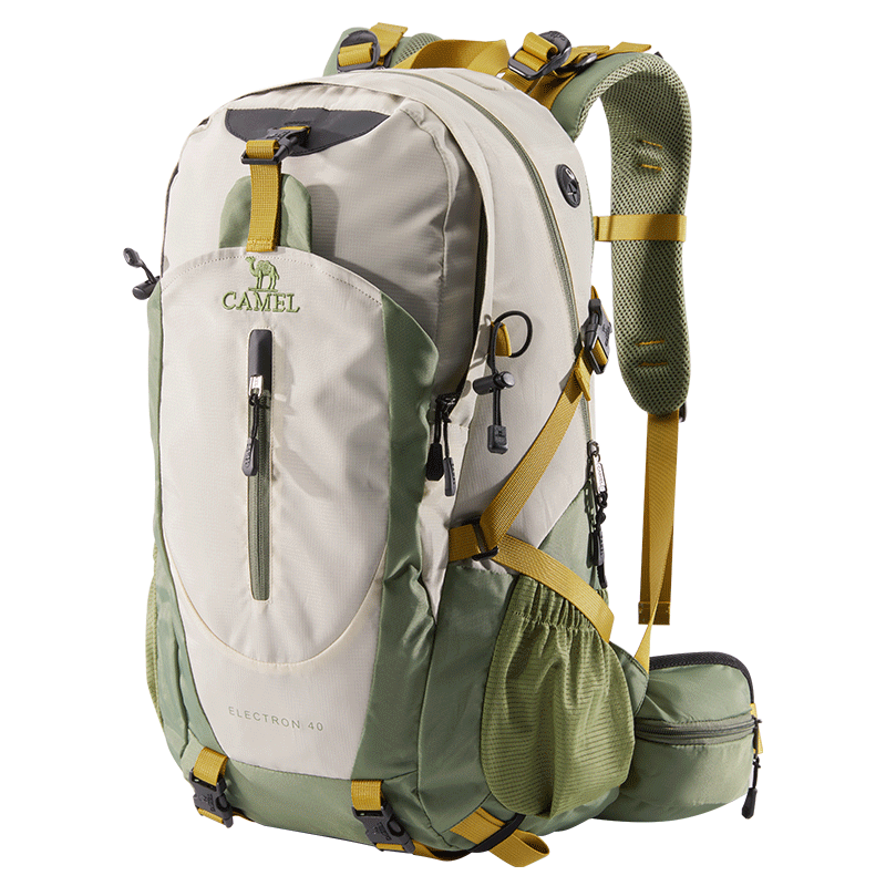 CAMEL Outdoor Hiking Backpack, Travel Lightweight Large Capacity Backpack, Cycling Running Bag for Men And Women, 1F01018B Light Khaki