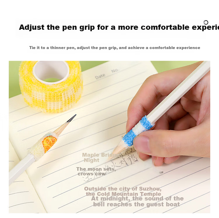 Zhonghua (Chung Hwa) Finger Protector Bandage, Anti-Callus And Anti-Friction, for Girls, Cute Ins-Style Bandage, Protective Finger Wrap, Self-Adhesive Writing Pen Grip Tape, 4 Rolls Pack, GF0005C 10
