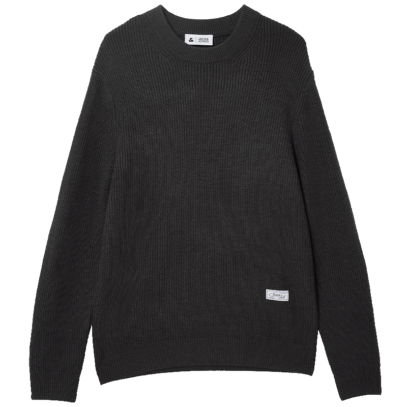 JACK&JONES Men's Autumn Solid Color Wool Knit Sweater Machine Washable Commuter Long Sleeve Top 225313029
