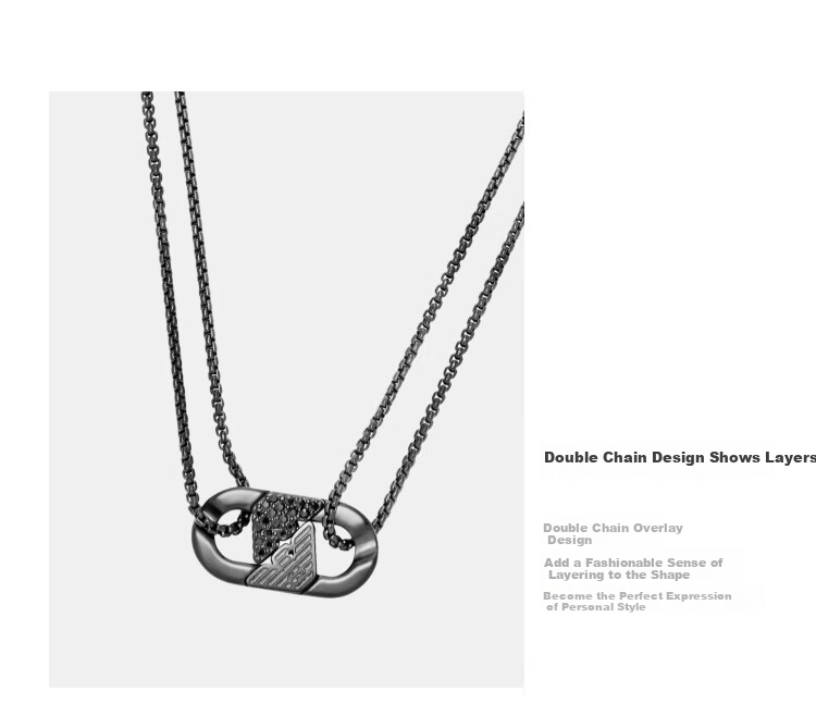 EMPORIO ARMANI Simple Women's Necklace, Fashionable Ladies' Necklace Birthday Gift for Girlfriend EGS3174710 3