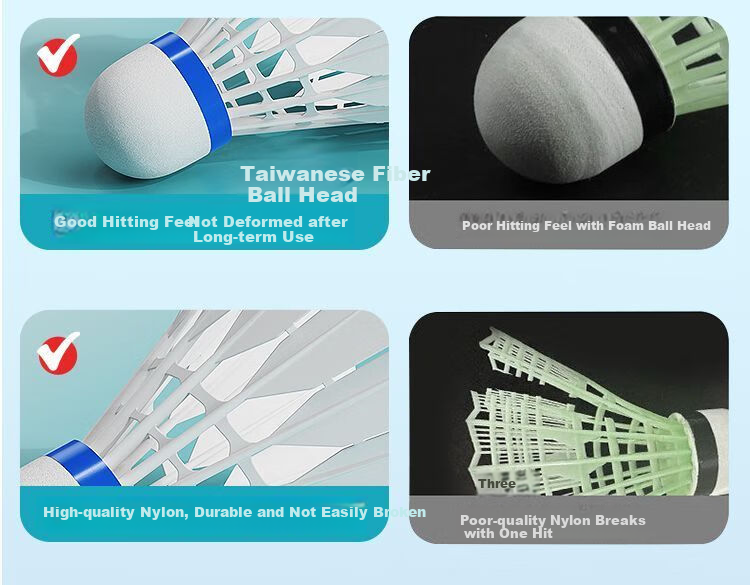 PEAK Badminton Shuttlecocks, Synthetic Nylon, Durable And Long-Lasting, 3-Pack, Windproof, for Competition, Training, Indoor And Outdoor Use, Authentic Product from Flagship Store 5