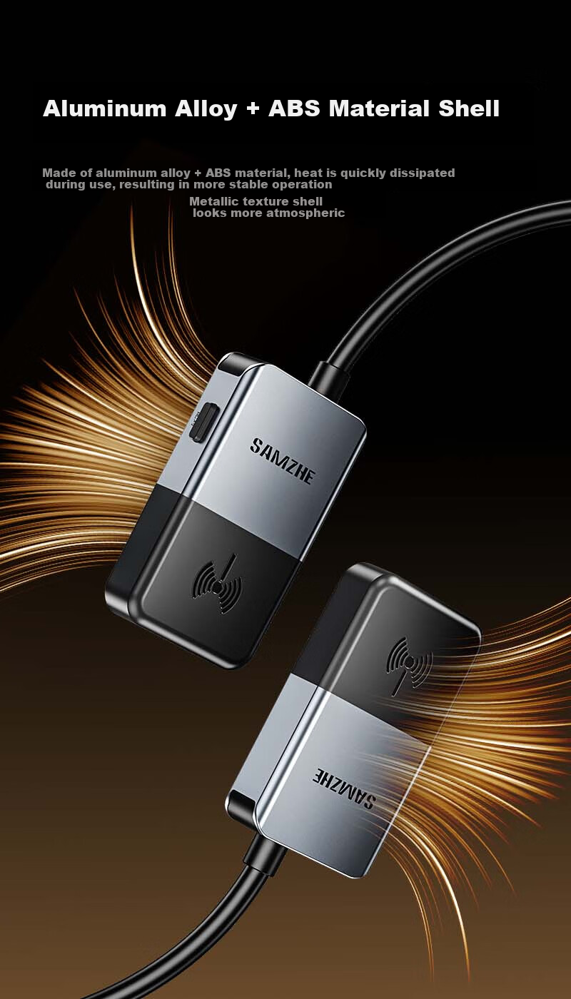 SAMZHE HDMI Wireless Screen Mirroring Device, High-Definition Conference Sharing Device, Compatible with Laptops And Desktop Computers, for Connecting to TVs, Monitors, And Projectors, Point-To 50-Meter Transmission Device WP402 10