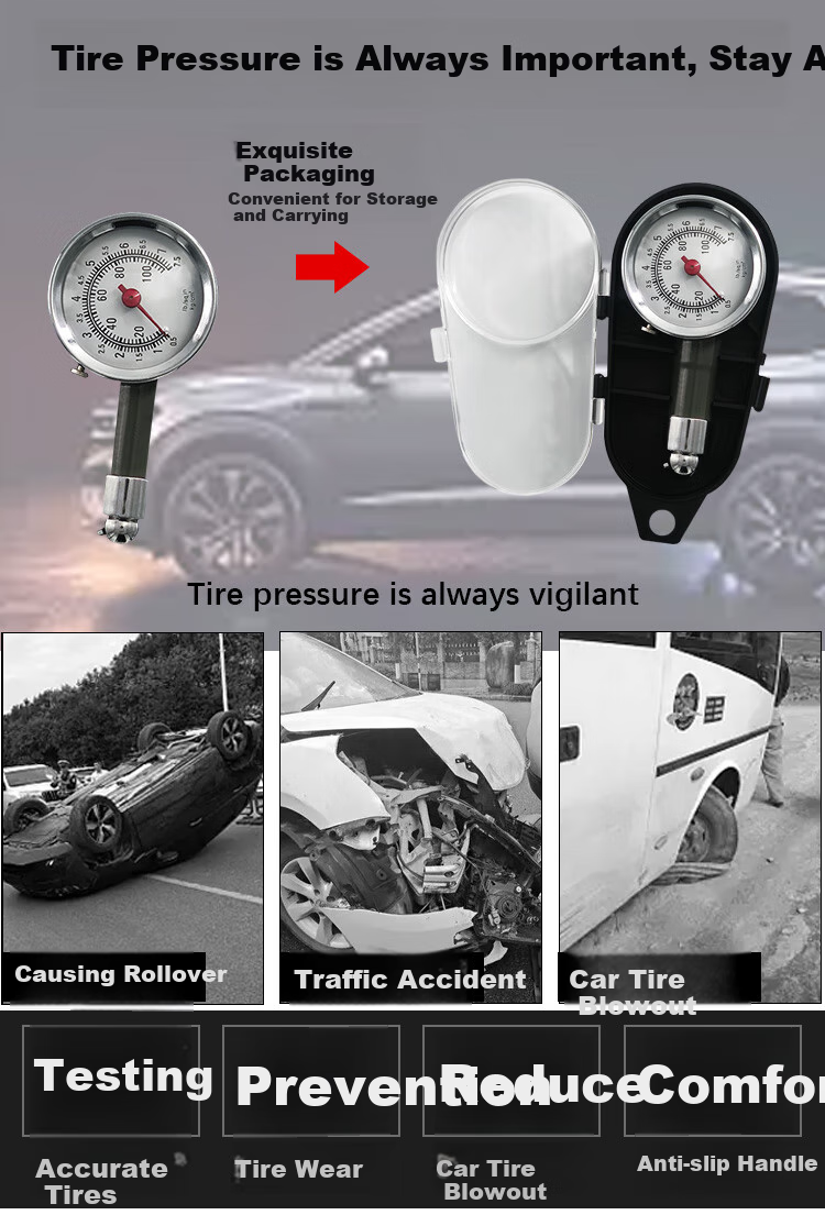 Beifute Car Tire Pressure Gauge, Tire Pressure Meter, Tire Pressure Monitor, Air Inflator, Tire Pressure Meter with Air Gu 1