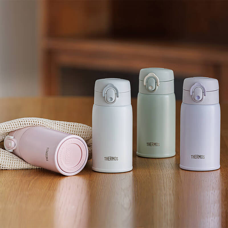 Термос THERMOS TCMD-300S, 280 мл, нержавеющая сталь 316L, с силиконовым основанием, для мужчин, женщин и детей, цвет: Лэнъяньбай