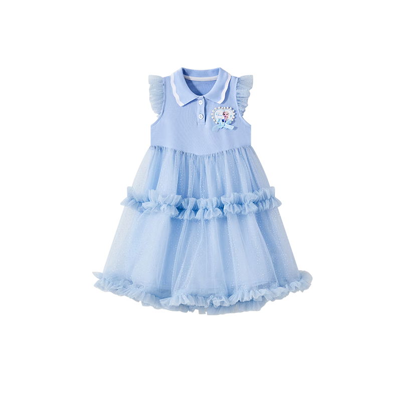 Disney Elsa Girls' Princess Dress, Summer Girls' Clothing, New Style for Summer 2026, New Product Dress for Childre