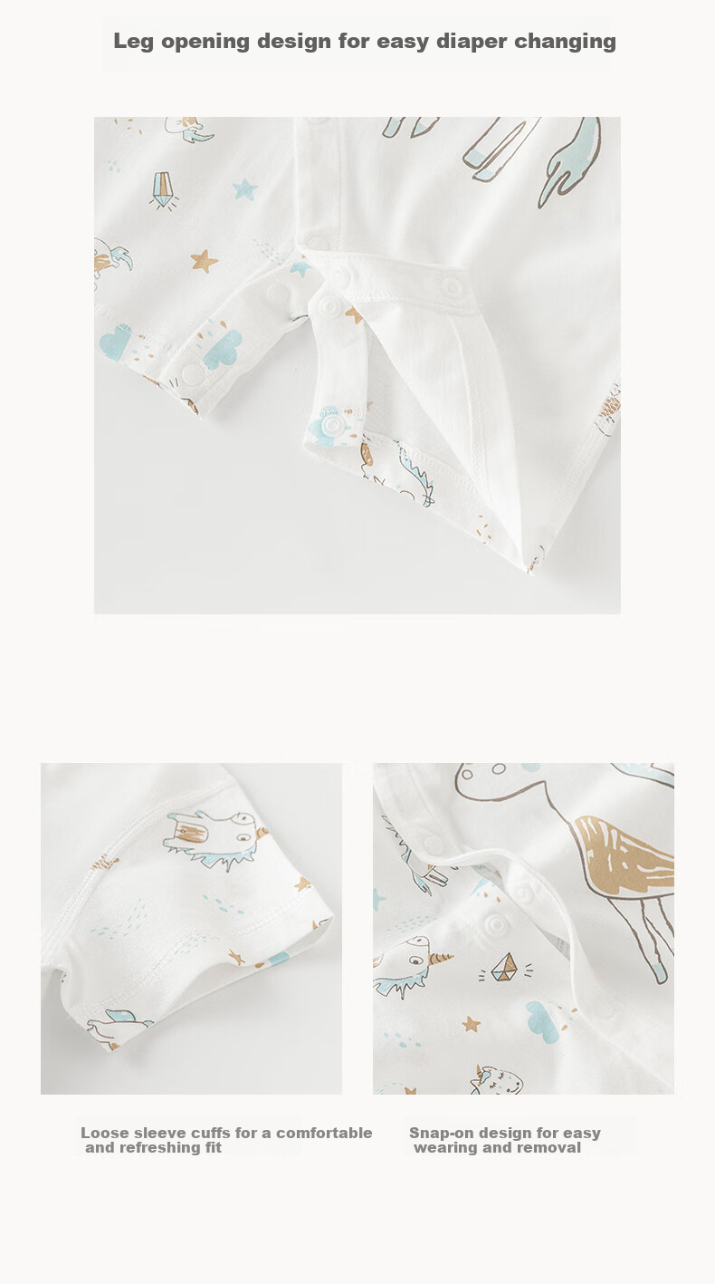 Guaiqixiong Baby Clothes, Summer Thin Style, Infant Pajamas, Newborn Short-Sleeve Bodysuit, Pure Cotton Romper, Summer Outfit, Crawling Suit 4