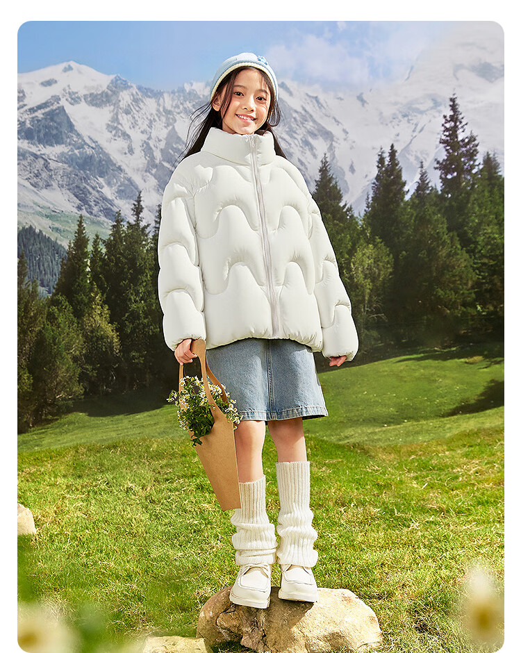BALABALA balaOne Kids Down Jacket Girls Winter Stand Collar Warm Coat 2025 Trend 208425107001 7