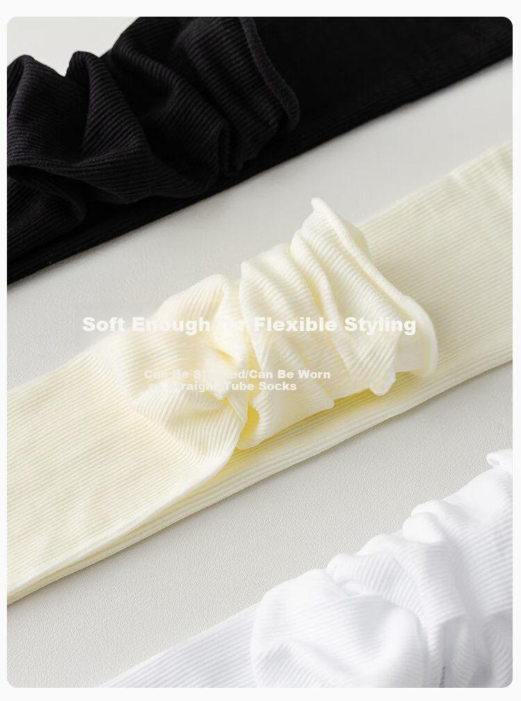 Ordifen 10 Pairs of Ice Silk Socks for Women, Cool And Breathable Mid-Calf Socks, Slouchy Socks, Antibacterial And Odor-Resistant Ice Silk Socks, White + Black 9
