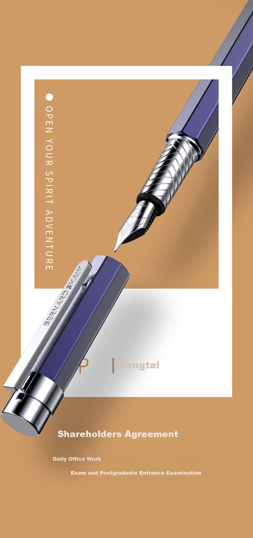 Bernard Shaw Mid-Autumn Festival And National Day Gift Fountain Pen, High-End Luxury [Sprite] Lavender Purple Single Pen Gift Box, Premium Business Office Signature Pen Gift 3