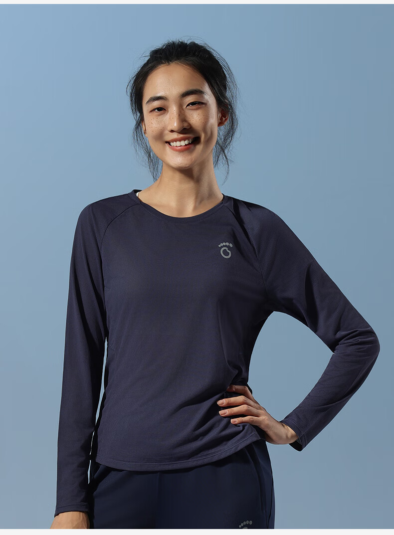 Macondo Original Running Long Sleeve T-Shirt 9th Generation Breathable Quick-Dry Sweat-Resistant Invisible Black Women's Size S 2