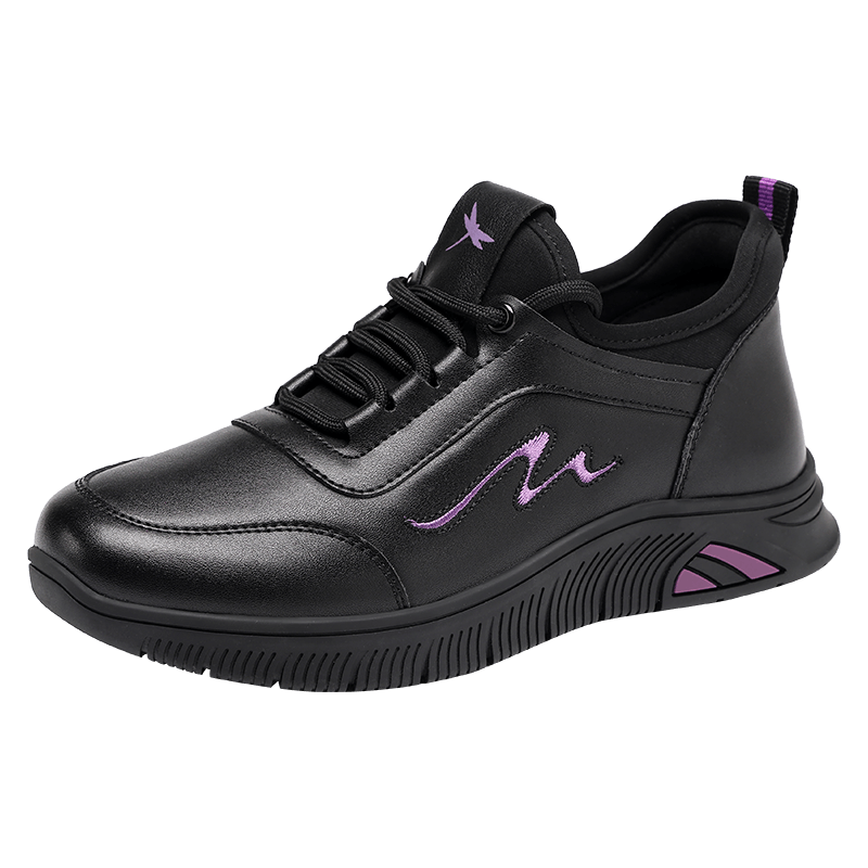 Red Dragonfly Women's Casual Low-top Running Shoes Outdoor Durable Lightweight Sports Shoes EXB350341 Black Size 36