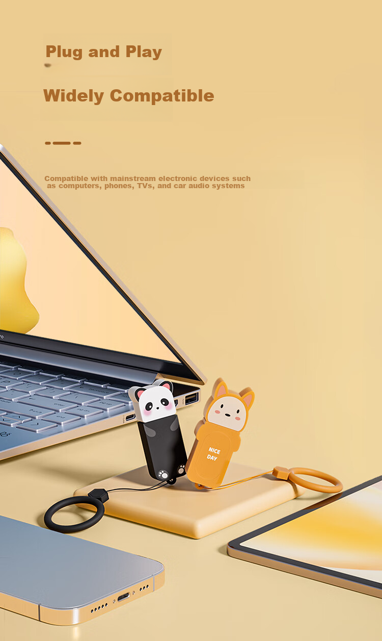 HP 128GB Adorable Puppy USB Flash Drive, Cute Dog Design, High-Speed Transfer up to 220MB/s, Mini USB Drive for Couples, Office, Students, Car, Computer And Phone 7