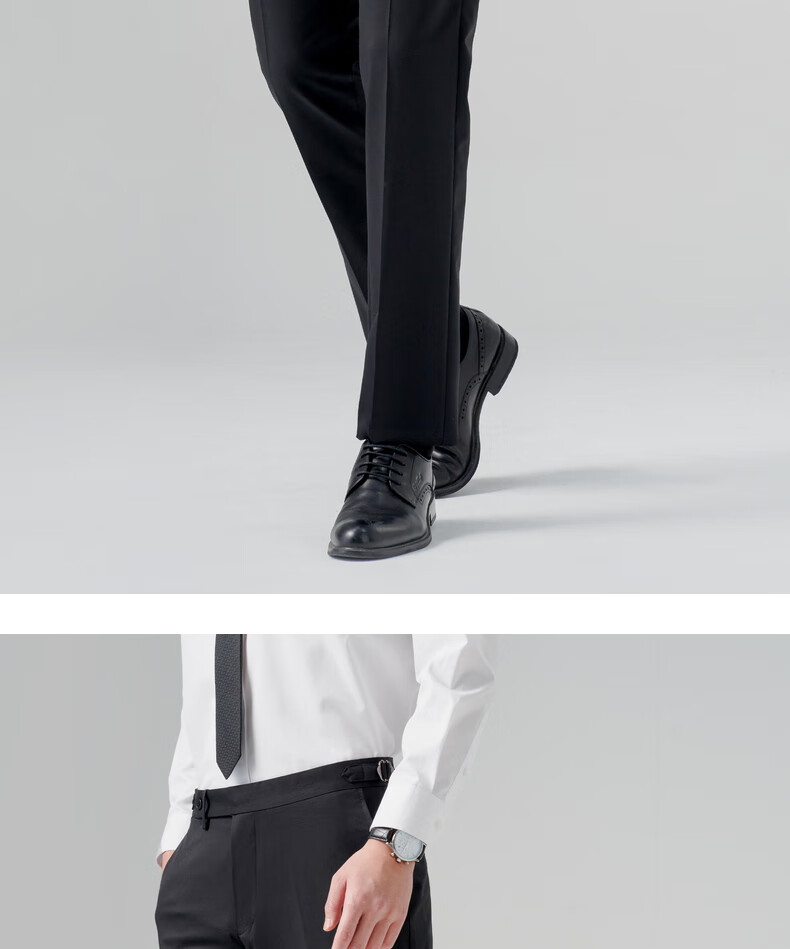Goldlion Machine Washable Wool Blend Spring Summer Men's Business Trousers Black-99 31 9