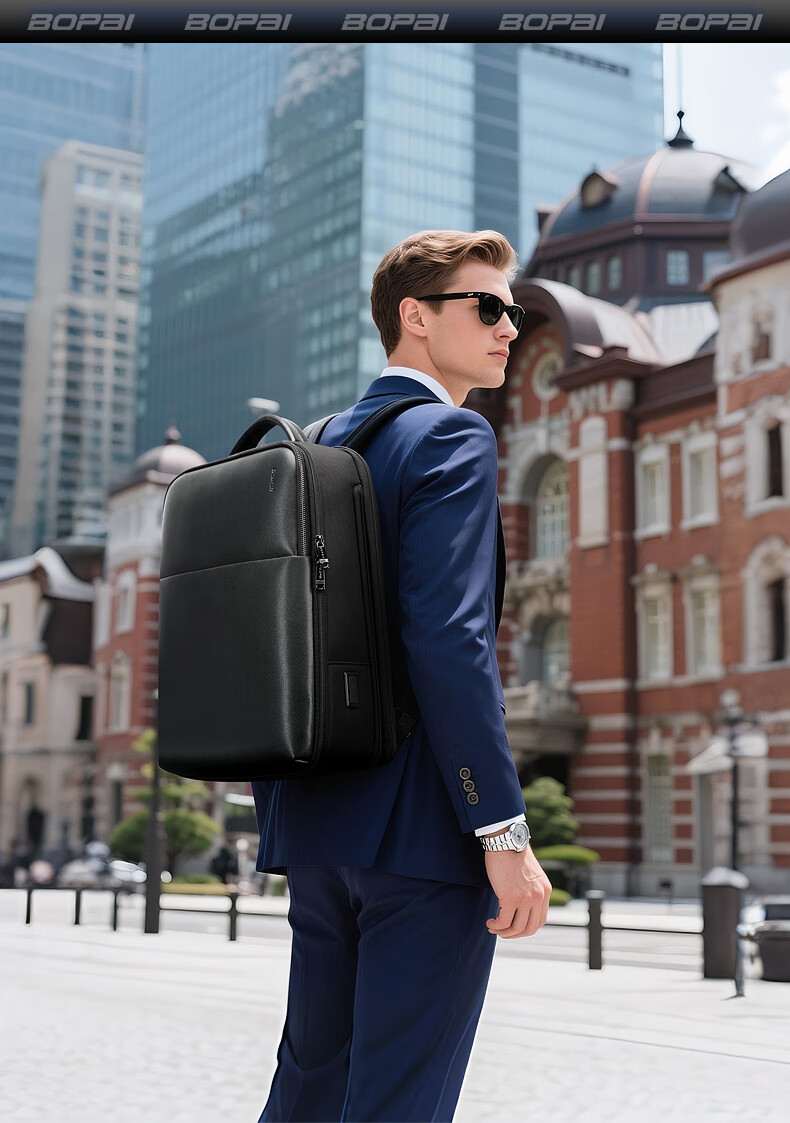 Bopai Men's Backpack USB Charging Fashion Business 16-inch Laptop Bag Travel College Student School Bag Holiday Gift 4