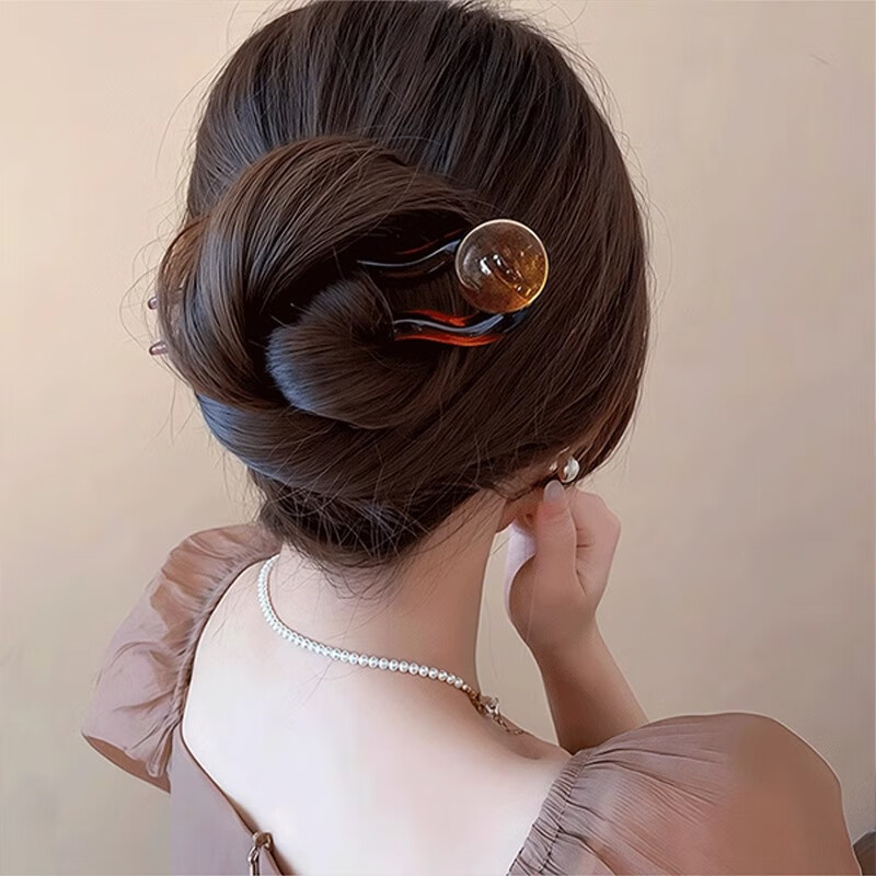 Gemon Minimalist U-Shaped Hairpin Ancient Style Women's High-End Hair Bun Tool 2025 New Hairpin Daily Commuting Hair Accessory