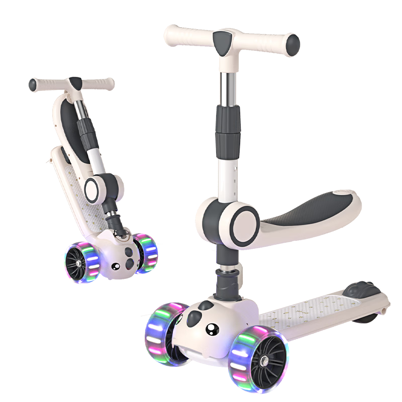 DEERC Children's Scooter for Ages 1-3 Foldable Kick Scooter with Seat, Balance Bike, Birthday Gift