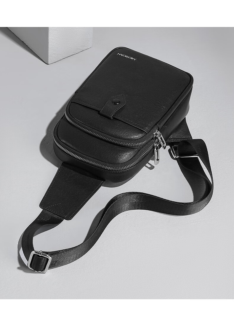 MEXICAN Fine-Grain Top-Layer Cowhide Crossbody Bag, Shoulder Bag for Men, Commuter Backpack, Chest Pack, Phone Bag, Messenger Bag, Birthday Gift 1