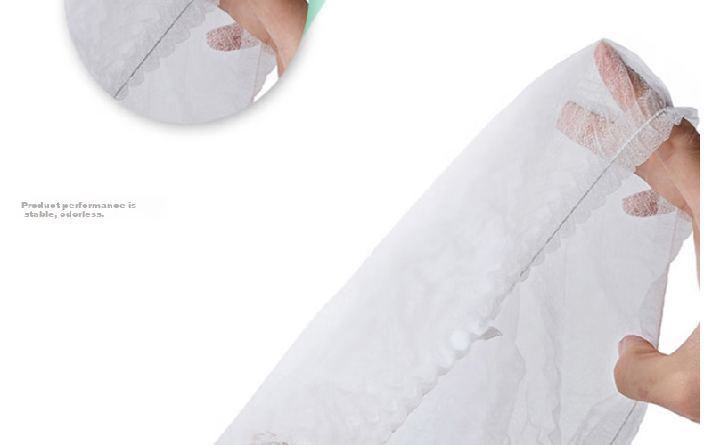 Aidier Disposable Non-Woven Hat Covers, Kitchen Strip Dust-Proof Caps, Blue Double-Strap, 100 Pieces, CW129078 5