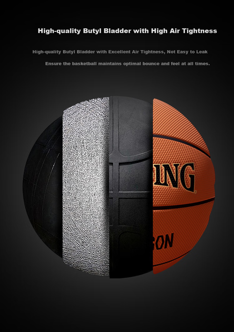 JD Original | Spalding Co-Branded HEXAGON Series No. 7 PU Adult Basketball, Moisture-Absorbing Standard Size 7 Ball 8