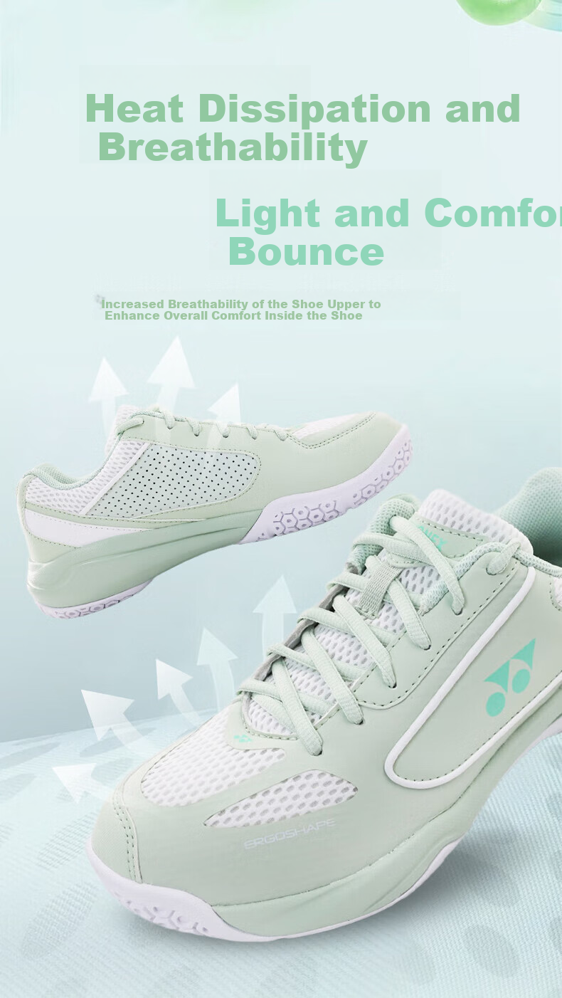 YONEX Badminton Shoes for Men And Women, Shock-Absorbing Non-Slip Sports Shoes SHB470CR Light Pink Size 38 2