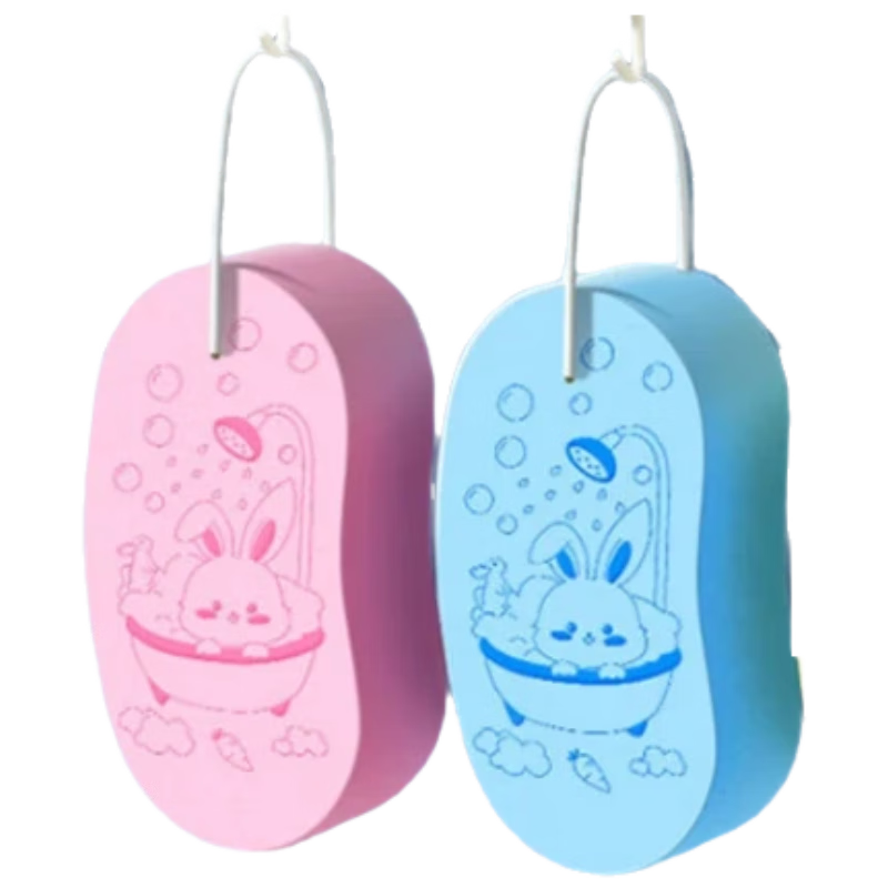 Baoshi Children's Bath Sponge, Baby Bathing Tool, Newborn Hair Washing Brush, Toddler Bath Scrubber, Pack of 2