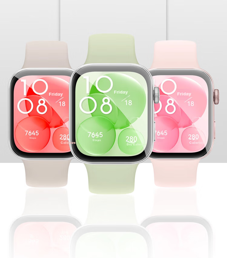 ESCASE [Two-Pack] Screen Protector for Huawei Watch Fit 4/3, Hydrogel Film, Full Coverage, HD Clear, Shockproof, Fingerprint-Resistant Protective Film 4