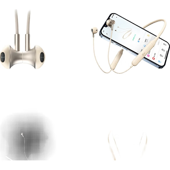 Беспроводные наушники iKF W1 S с шейным ободком, Bluetooth 5.4, внутриканальные, спортивные, для бега и игр, с низкой задержкой, качеством звука без потерь, шумоподавлением вызовов, длительным временем автономной работы, совместимы с телефонами, цвет "Афинский черный"