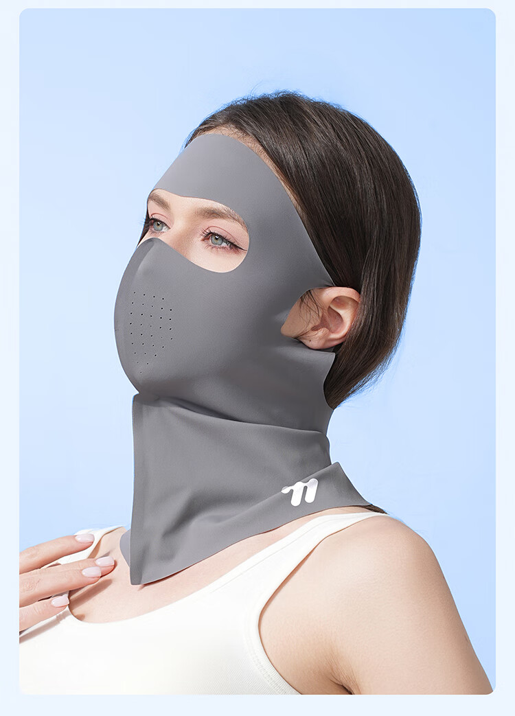 WestBiking Summer Cycling Ice Silk Sun Protection Face Mask, Breathable Sweat-Absorbing Quick-Drying Full Face Mask Neck Gaiter for Outdoor Sports, Pink 11