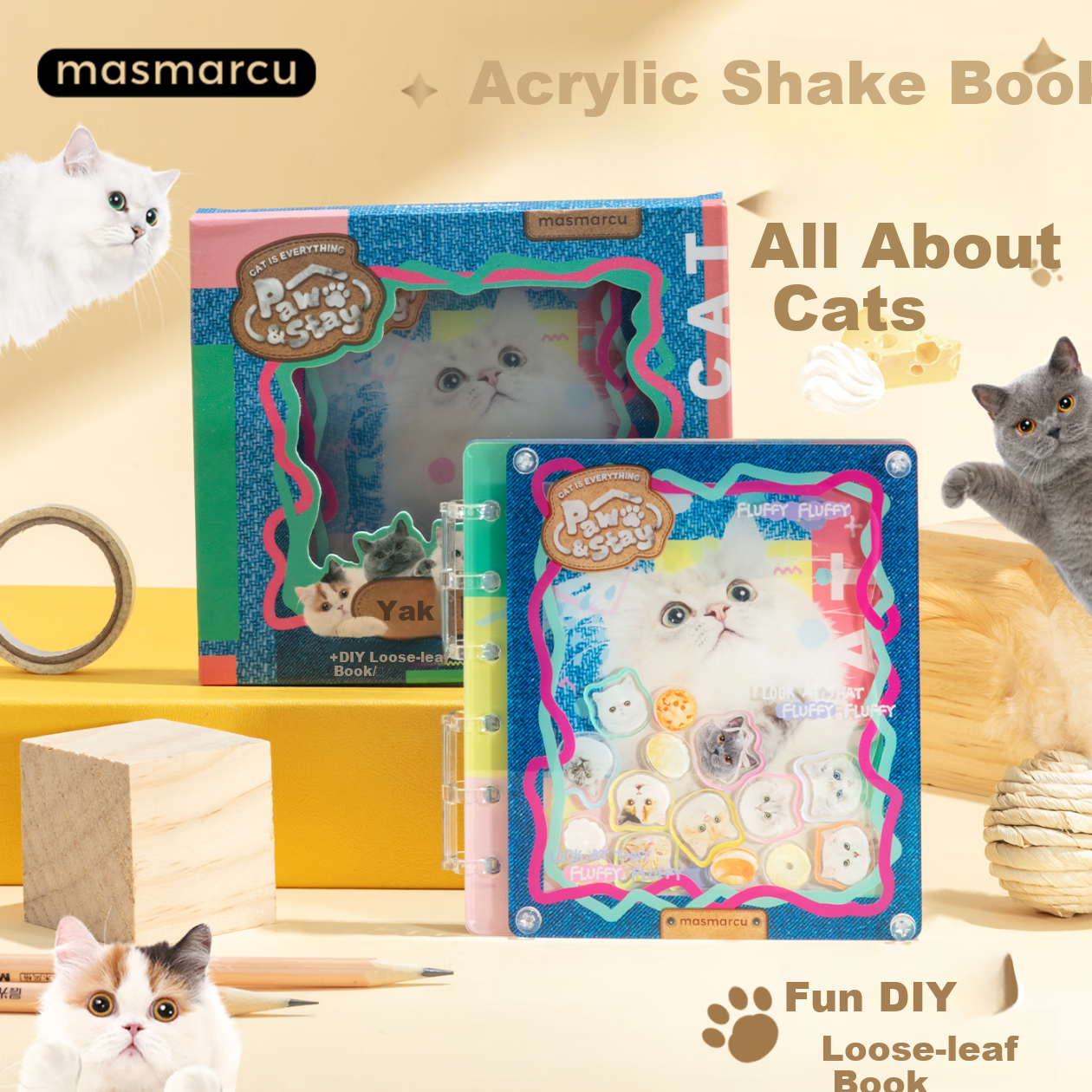 Блокнот MASMARCU "All Meow" M5, 40 листов, розовый