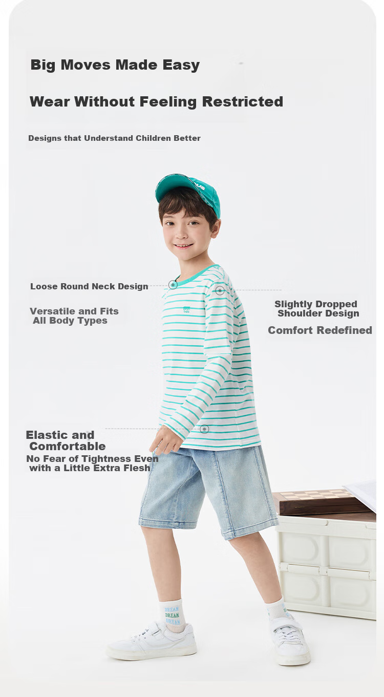 BALABALA Children's Long-Sleeve T-Shirt, Spring And Autumn Wear, Boys' Top, Girls' Undershirt, Baby Clothes 6
