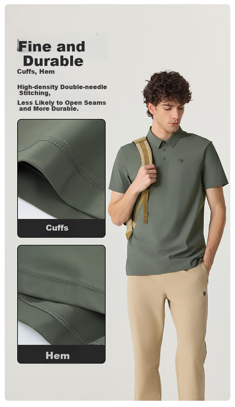 NORTHLAND Men's Collared Short Sleeve T-Shirt, Outdoor Sun Protection, Skin-Friendly, Breathable, Simple And Comfortable Business Polo Shirt 3
